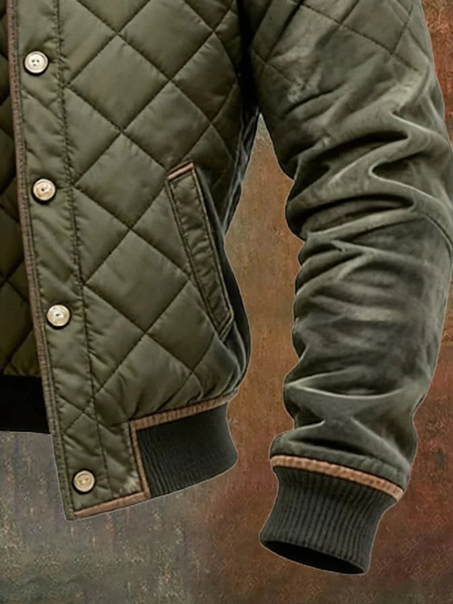 Men's Quilted Jacket with Contemporary Design and Functional Fastening | S&W - 3 - Stylewhipped