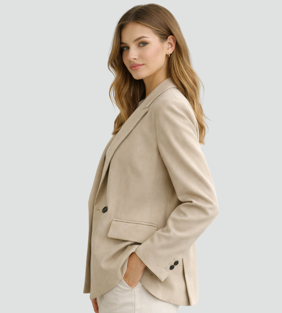 Double-Breasted Blazer Women's Tailored Fit with Pockets | S&W - 3 - Stylewhipped