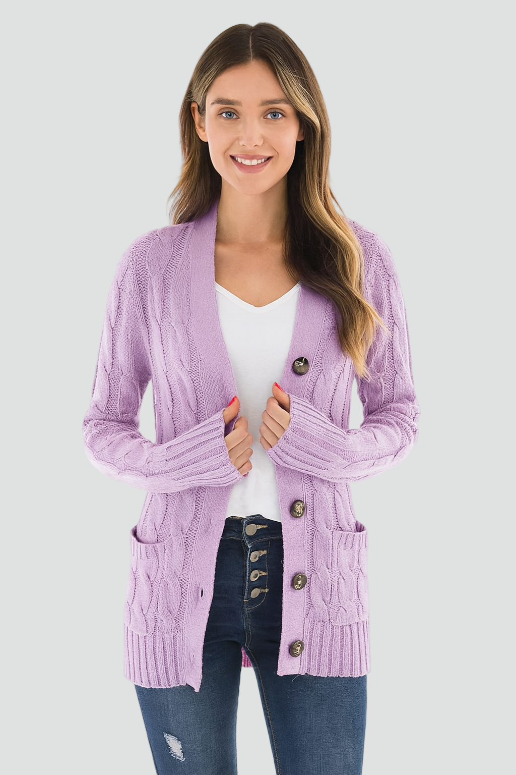 Cardigan Women | Relaxed Fit with Button Closure | S&W - 1 - Stylewhipped