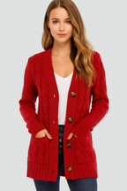 Cardigan Women | Relaxed Fit with Button Closure | S&W - 5 - Stylewhipped