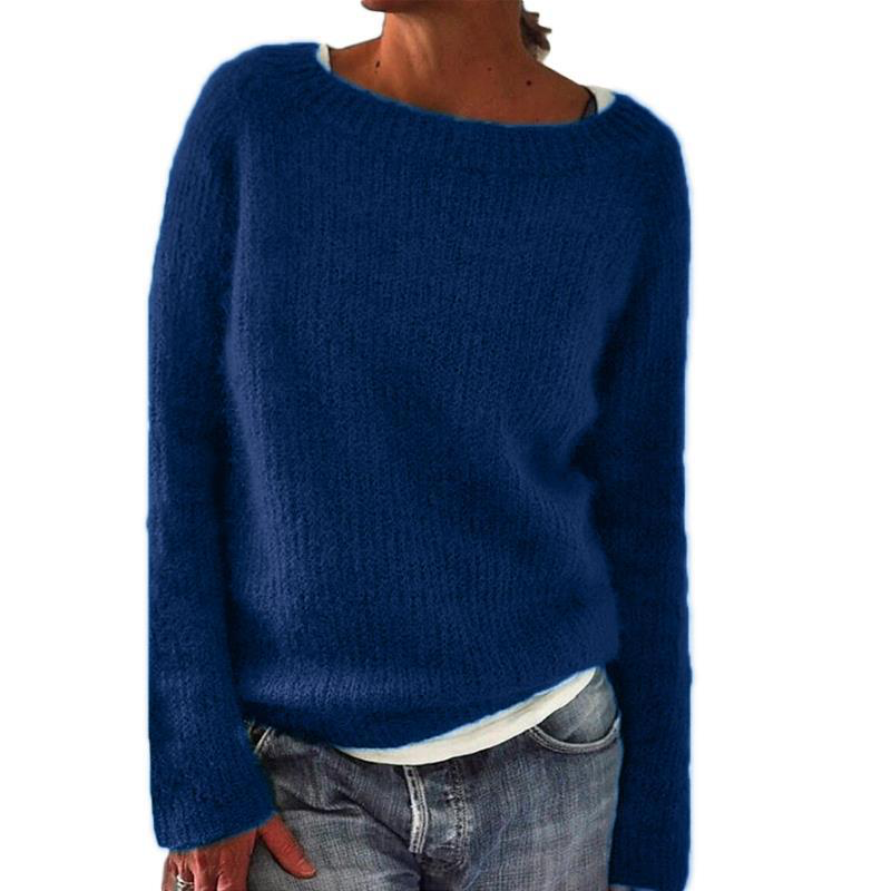 Pullover Women's Loose Fit with Wide Neckline | S&W - 3 - Stylewhipped