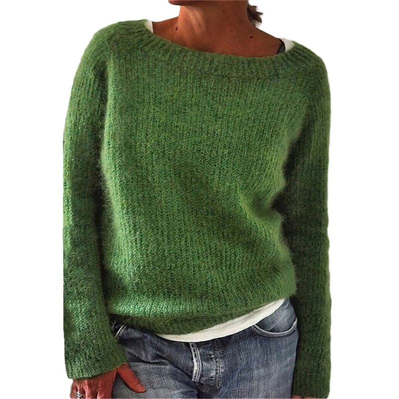Pullover Women's Loose Fit with Wide Neckline | S&W - 4 - Stylewhipped