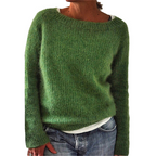 Pullover Women's Loose Fit with Wide Neckline | S&W - 4 - Stylewhipped