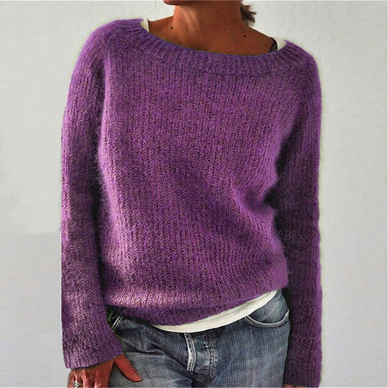 Pullover Women's Loose Fit with Wide Neckline | S&W - 6 - Stylewhipped