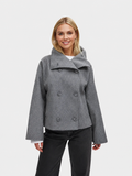 Women's Double Breasted Jacket with Wide Collar and Relaxed Fit | S&W - 1 - Stylewhipped