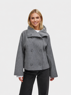 Women's Double Breasted Jacket with Wide Collar and Relaxed Fit | S&W - 1 - Stylewhipped