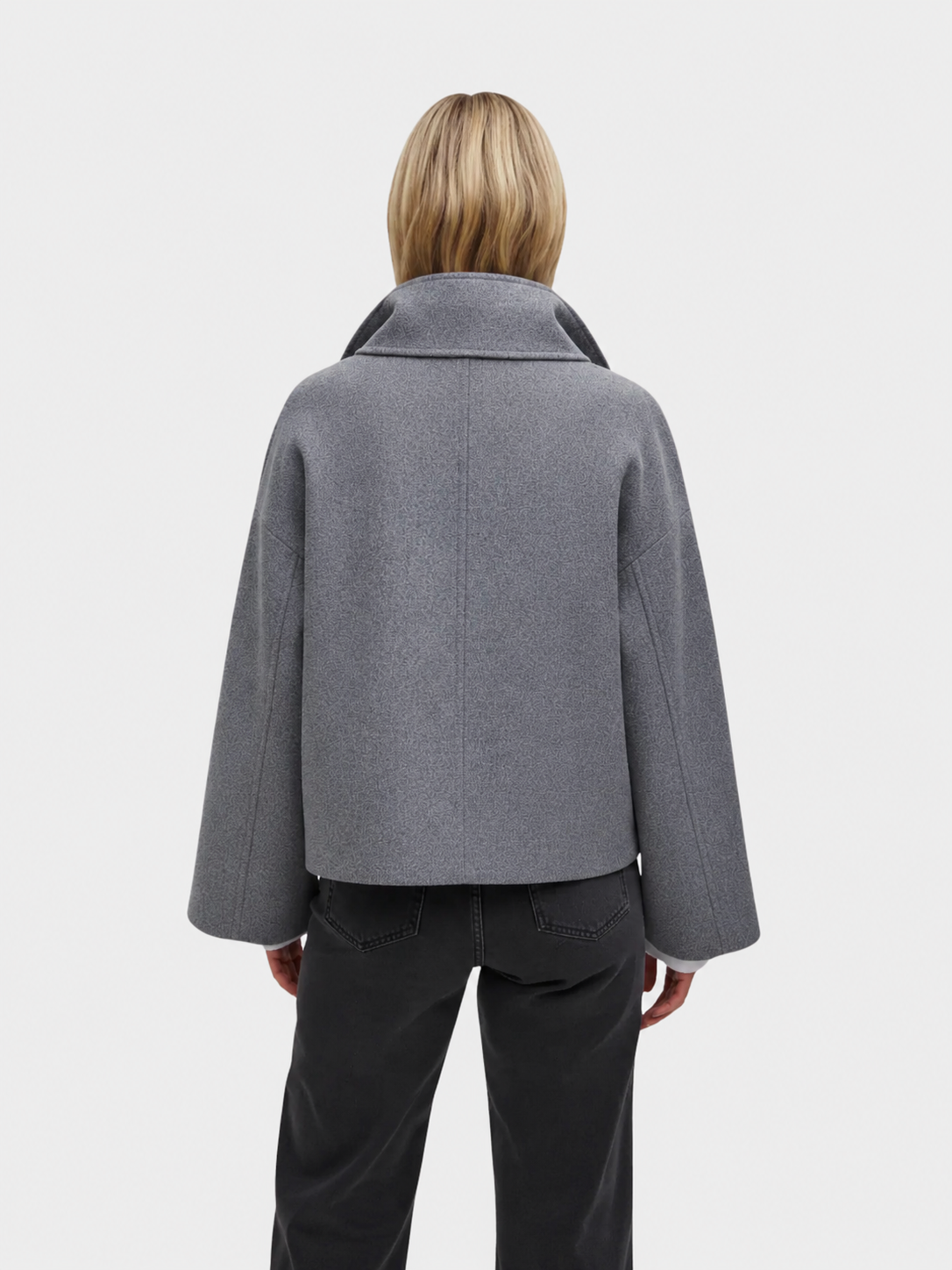 Women's Double Breasted Jacket with Wide Collar and Relaxed Fit | S&W - 2 - Stylewhipped