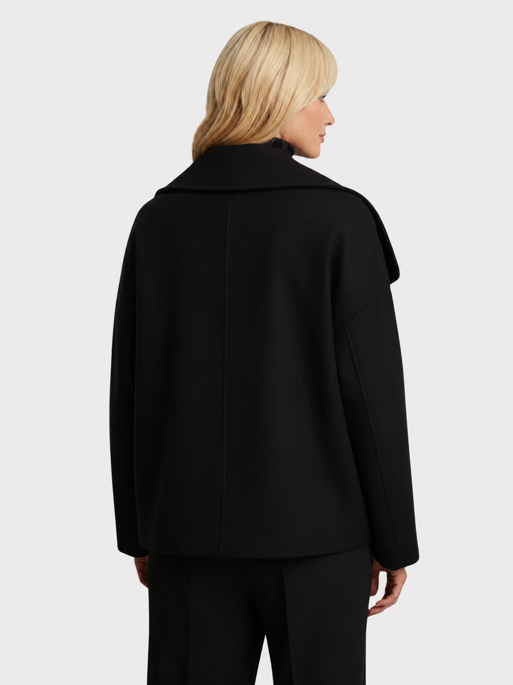 Women's Double Breasted Jacket with Wide Collar and Relaxed Fit | S&W - 8 - Stylewhipped