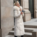 Long Padded Coat Women's with Hood and Faux Fur Collar | S&W - 3 - Stylewhipped