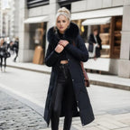 Long Padded Coat Women's with Hood and Faux Fur Collar | S&W - 6 - Stylewhipped