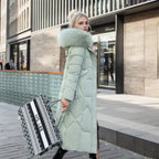 Long Padded Coat Women's with Hood and Faux Fur Collar | S&W - 9 - Stylewhipped