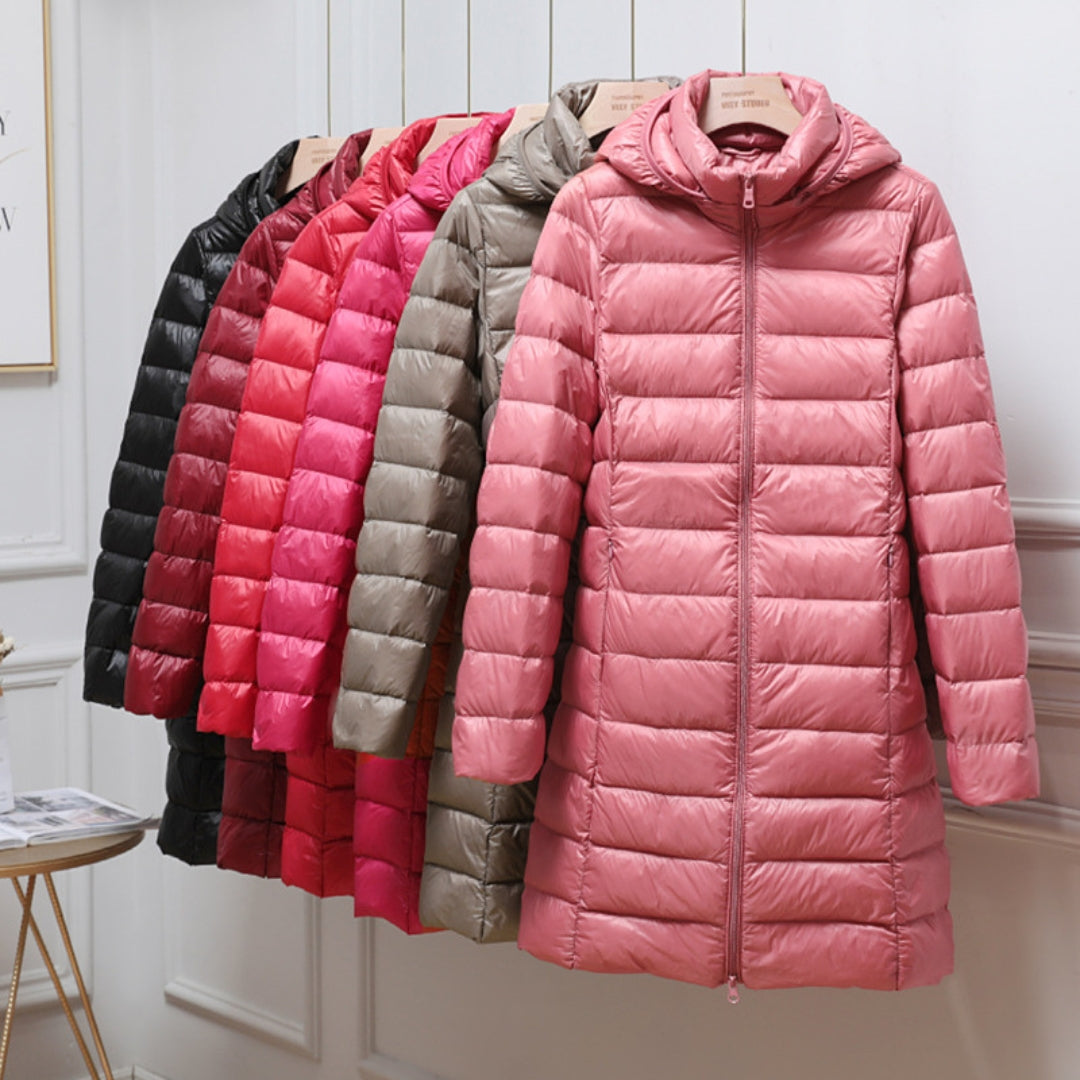 Winter Jacket Women's Long Sleeve Hooded Puffer Coat | S&W - 2 - Stylewhipped