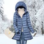 Winter Jacket Women's Long Sleeve Hooded Puffer Coat | S&W - 3 - Stylewhipped