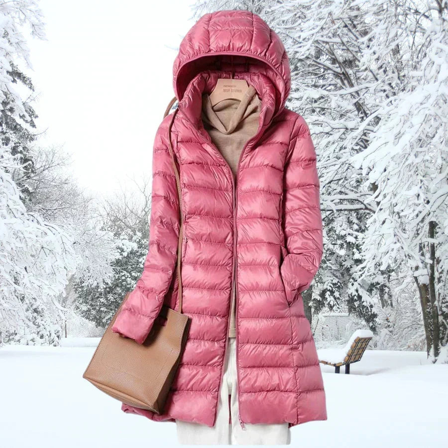 Winter Jacket Women's Long Sleeve Hooded Puffer Coat | S&W - 5 - Stylewhipped