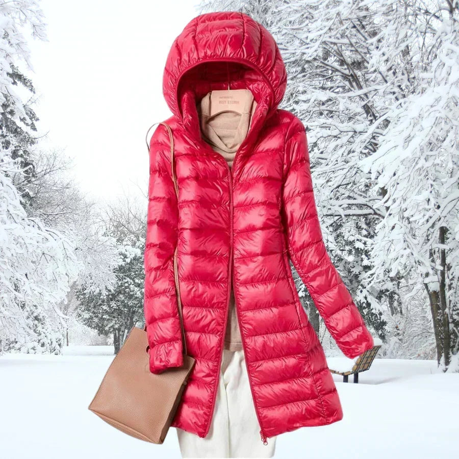 Winter Jacket Women's Long Sleeve Hooded Puffer Coat | S&W - 6 - Stylewhipped