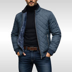 Men's Quilted Jacket with Stand-Up Collar & Side Pockets | S&W - 2 - Stylewhipped