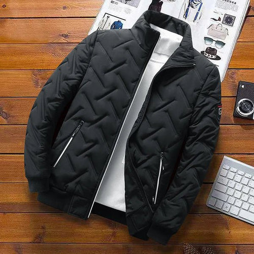 Men's Insulated Jacket - Tailored Fit with Zipper Pockets | S&W - 2 - Stylewhipped