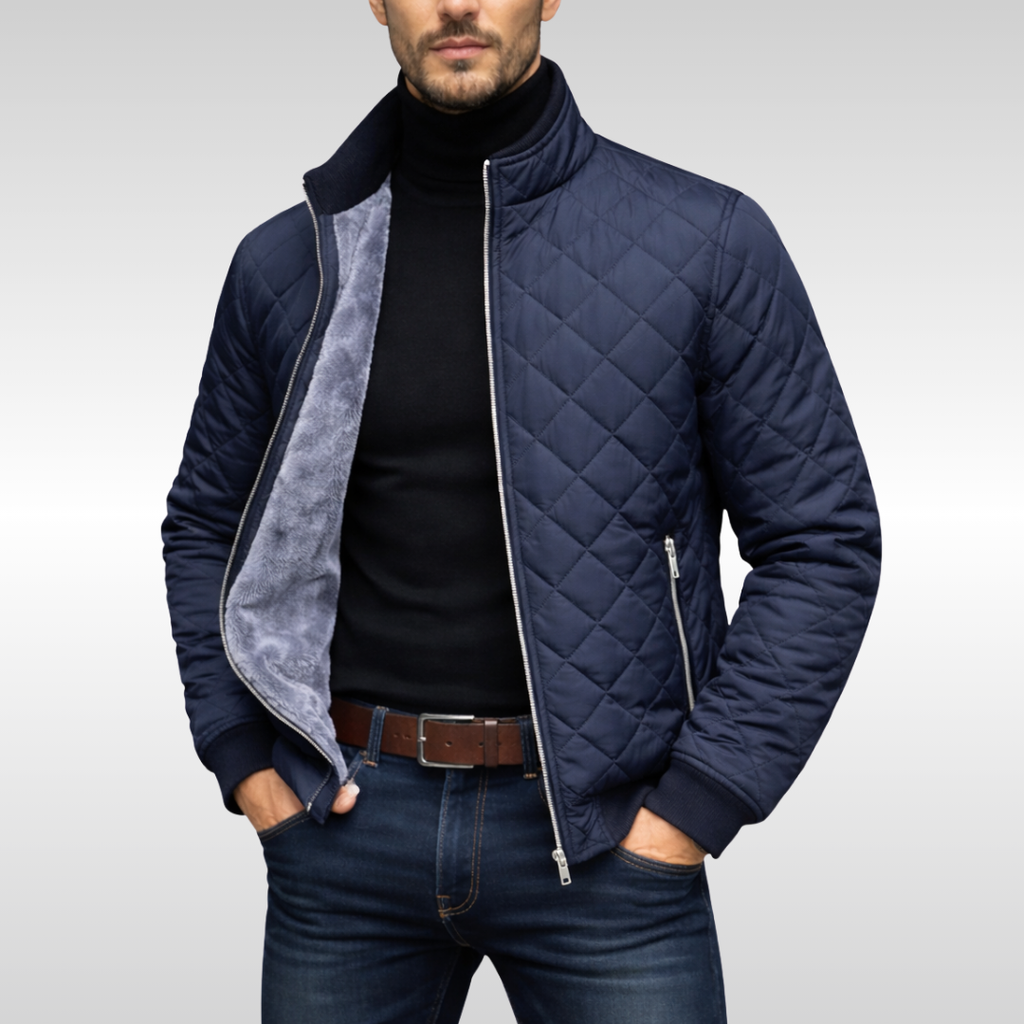 Quilted Jacket Men's | Contemporary Fit with Functional Pockets | S&W - 1 - Stylewhipped