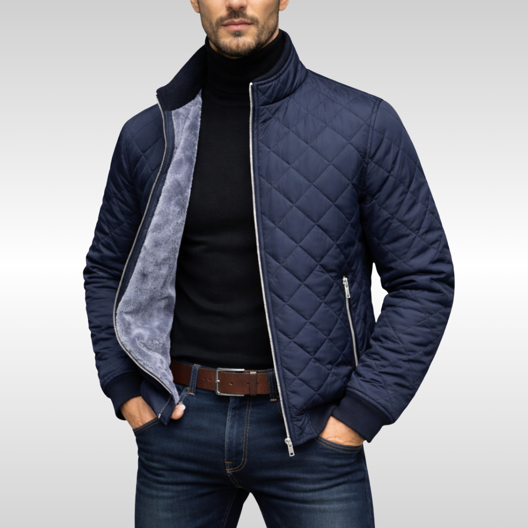 Quilted Jacket Men's | Contemporary Fit with Functional Pockets | S&W - 1 - Stylewhipped