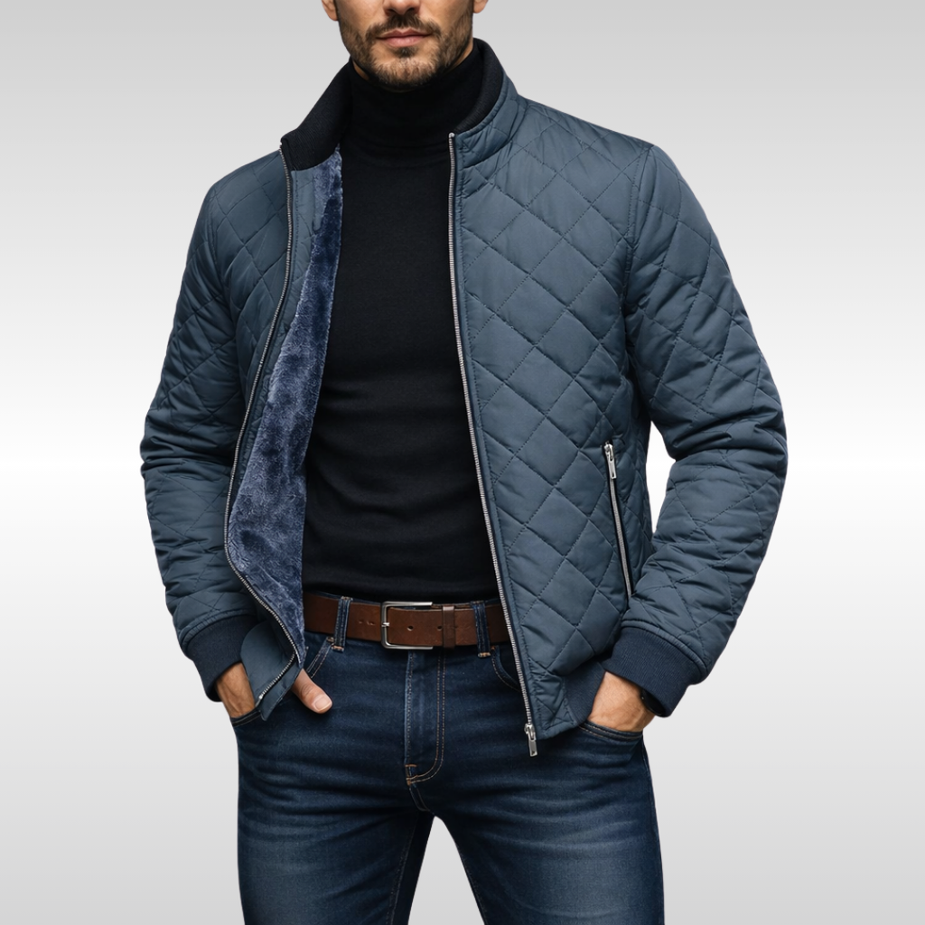 Quilted Jacket Men's | Contemporary Fit with Functional Pockets | S&W - 2 - Stylewhipped