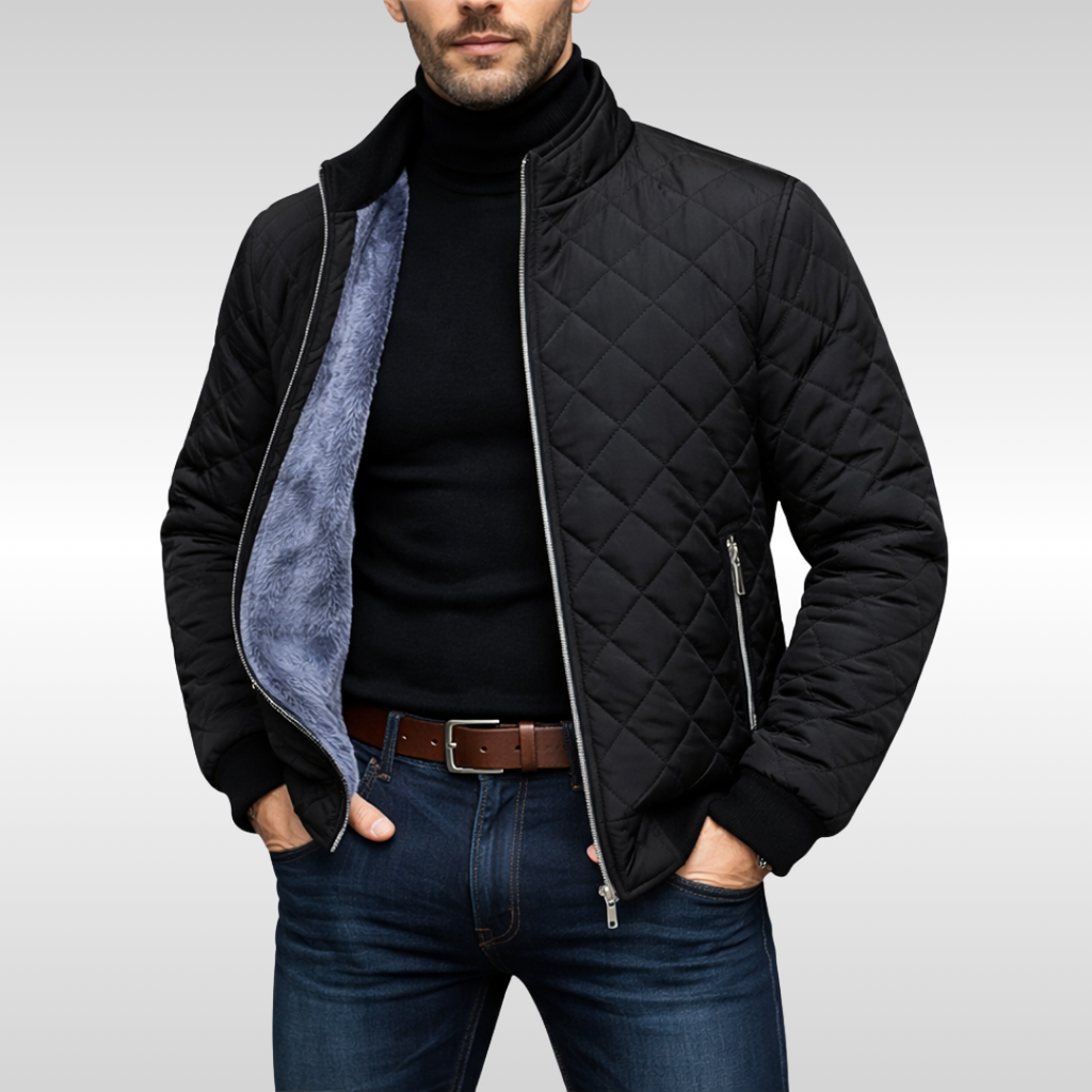 Quilted Jacket Men's | Contemporary Fit with Functional Pockets | S&W - 3 - Stylewhipped