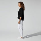 Button-Up Blouse Women's Relaxed Fit with V-Neck | S&W - 6 - Stylewhipped