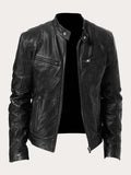 Classic Men's Biker Jacket | Timeless Style with Functional Zips | S&W - 1 - Stylewhipped