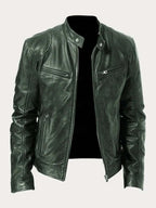 Classic Men's Biker Jacket | Timeless Style with Functional Zips | S&W - 3 - Stylewhipped