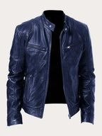 Classic Men's Biker Jacket | Timeless Style with Functional Zips | S&W - 4 - Stylewhipped