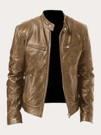 Classic Men's Biker Jacket | Timeless Style with Functional Zips | S&W - 5 - Stylewhipped