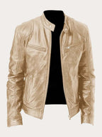 Classic Men's Biker Jacket | Timeless Style with Functional Zips | S&W - 6 - Stylewhipped