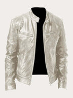 Classic Men's Biker Jacket | Timeless Style with Functional Zips | S&W - 7 - Stylewhipped