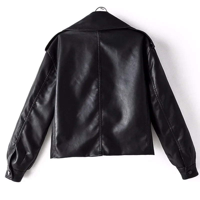 Biker Jacket Women | Cropped Design with Belted Waist | S&W - 8 - Stylewhipped