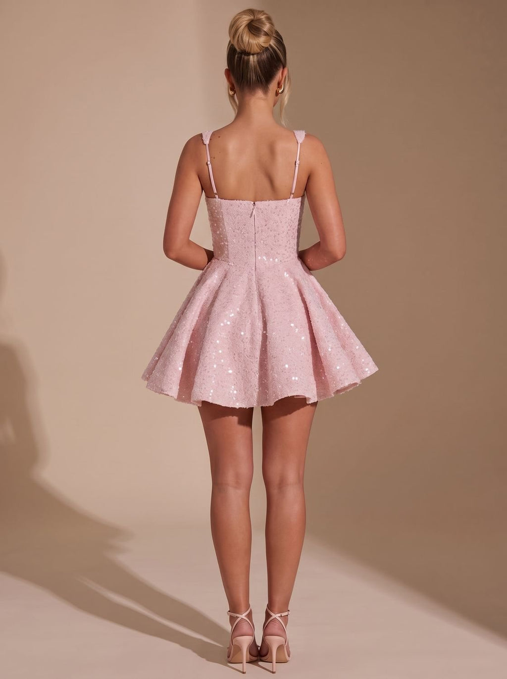 Mini Dress Women's Flared Silhouette with Bow Detail | S&W - 5 - Stylewhipped