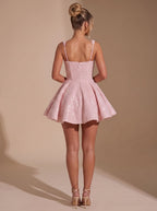 Mini Dress Women's Flared Silhouette with Bow Detail | S&W - 7 - Stylewhipped