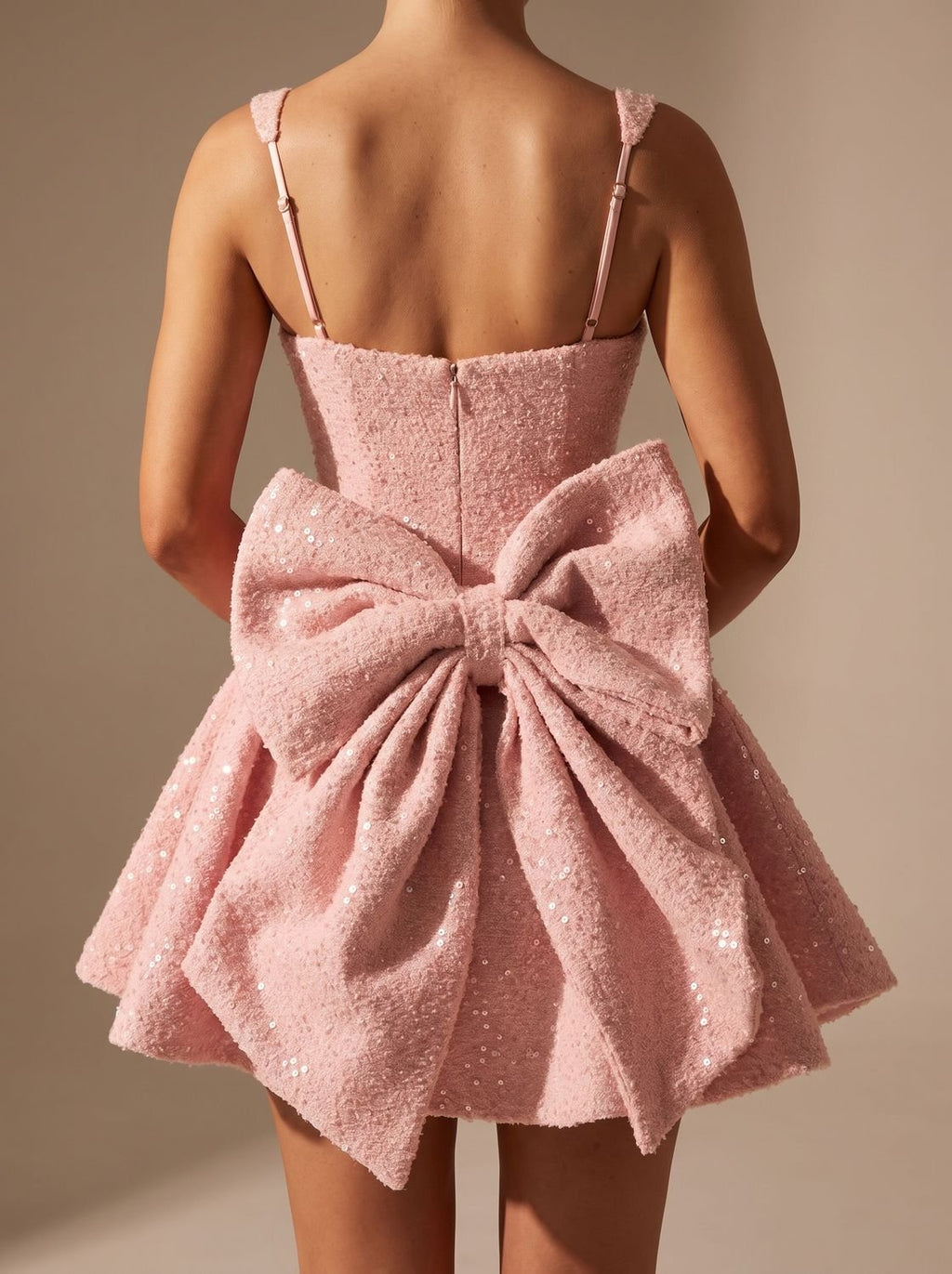 Mini Dress Women's Flared Silhouette with Bow Detail | S&W - 9 - Stylewhipped