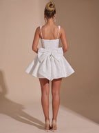 Mini Dress Women's Flared Silhouette with Bow Detail | S&W - 11 - Stylewhipped