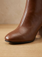 Knee-High Heeled Boots for Women | Chic Block Heel Design | S&W - 6 - Stylewhipped