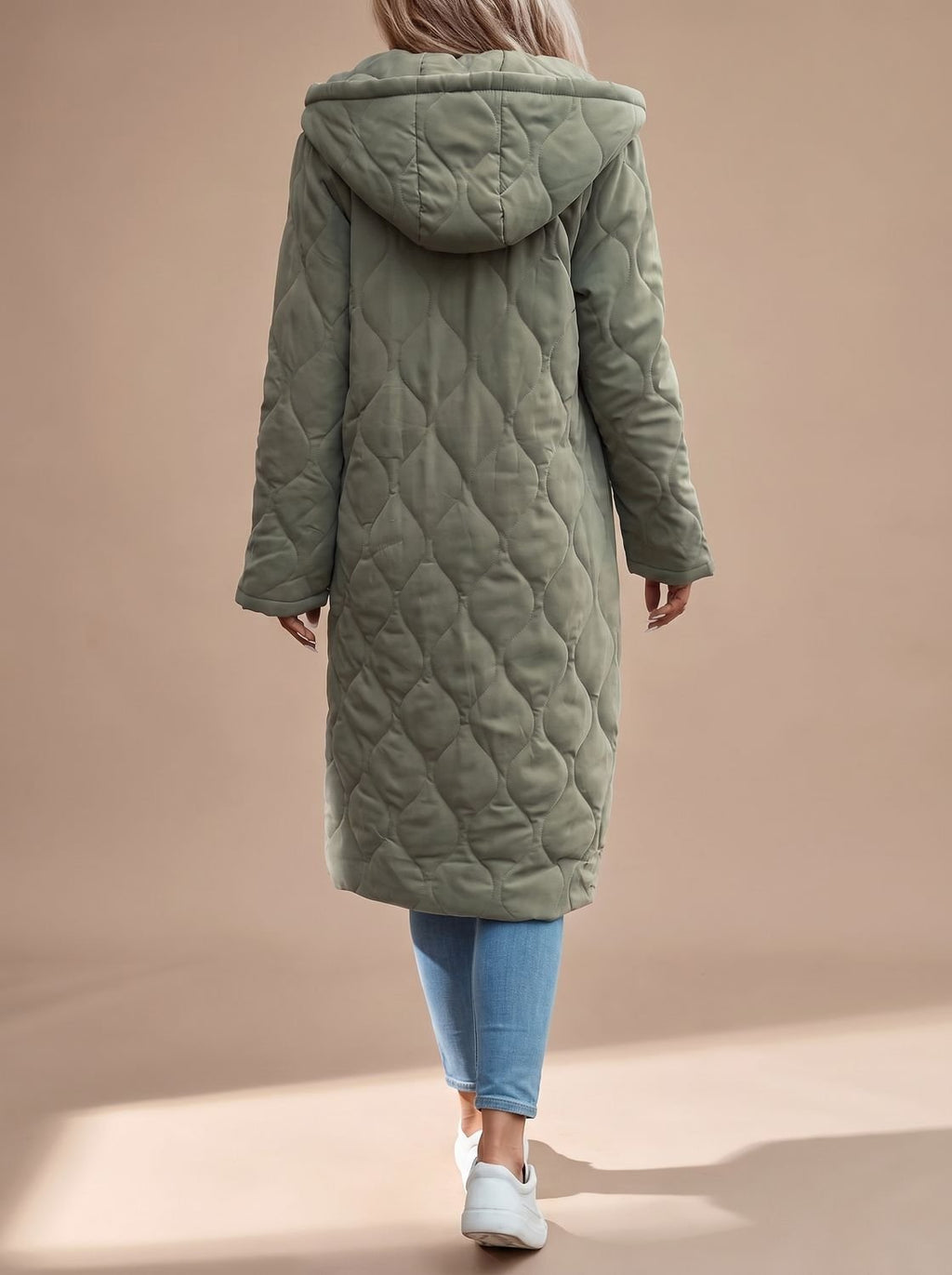 Hooded Coat for Women | Quilted Design with Pockets | S&W - 5 - Stylewhipped