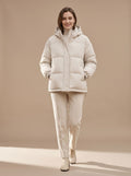 Puffer Jacket Women's Relaxed Fit with Hood | S&W - 1 - Stylewhipped