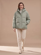Puffer Jacket Women's Relaxed Fit with Hood | S&W - 5 - Stylewhipped