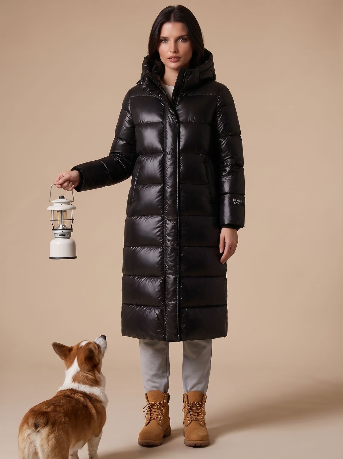 Long-Line Women's Puffer Coat with Hood and Flattering Silhouette | S&W - 2 - Stylewhipped