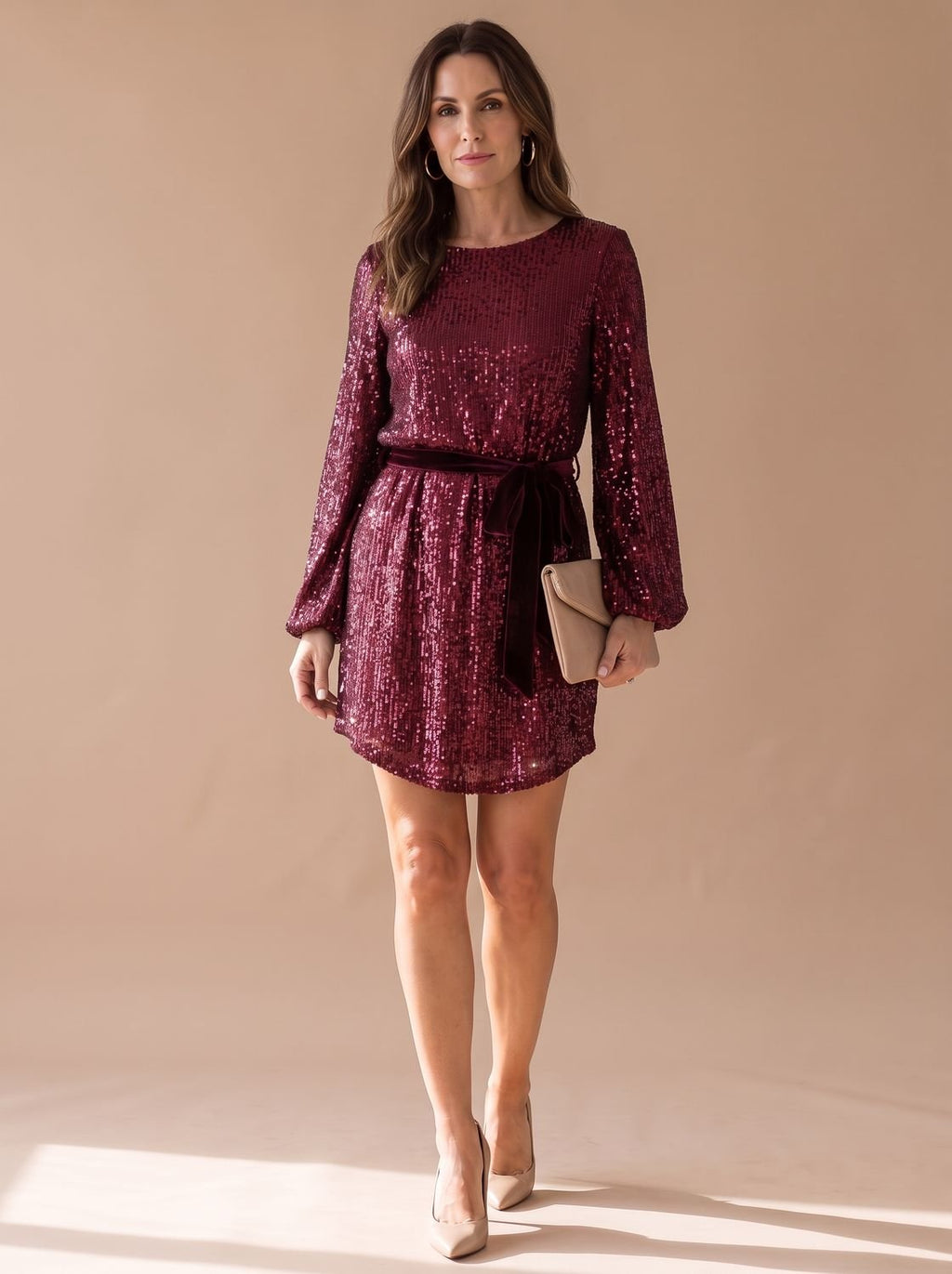 Mini Dress Women's Flattering A-Line Silhouette with Tie Waist | S&W - 3 - Stylewhipped