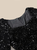 Mini Dress Women's Square Neck with Long Sleeves & Flared Skirt | S&W - 6 - Stylewhipped