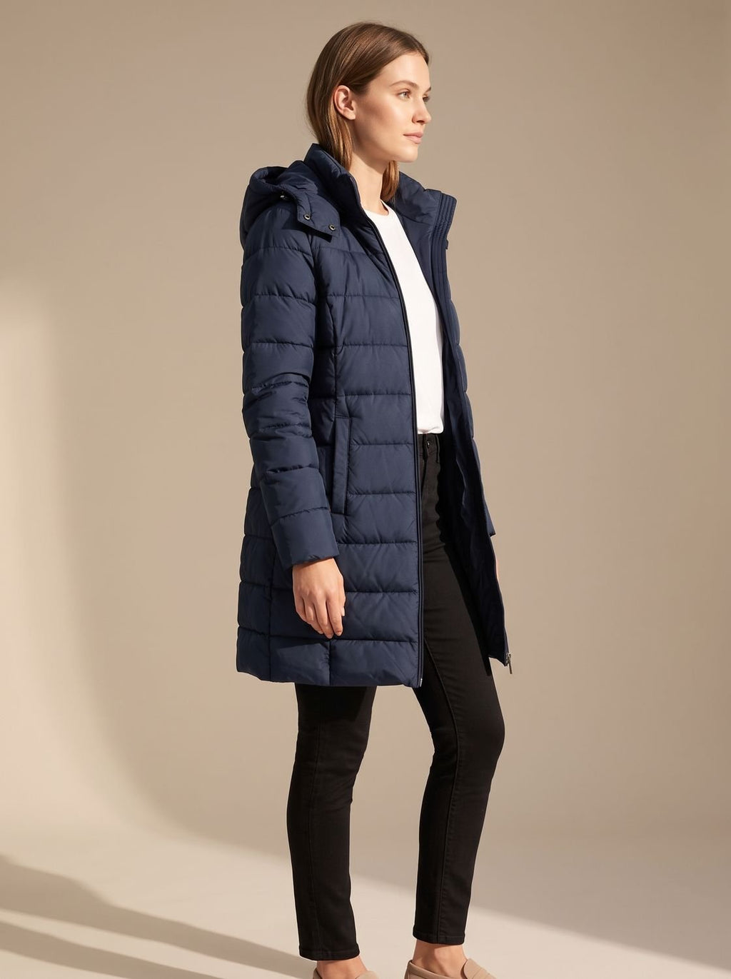 Padded Jacket Women's with Hood and Fitted Silhouette | S&W - 1 - Stylewhipped