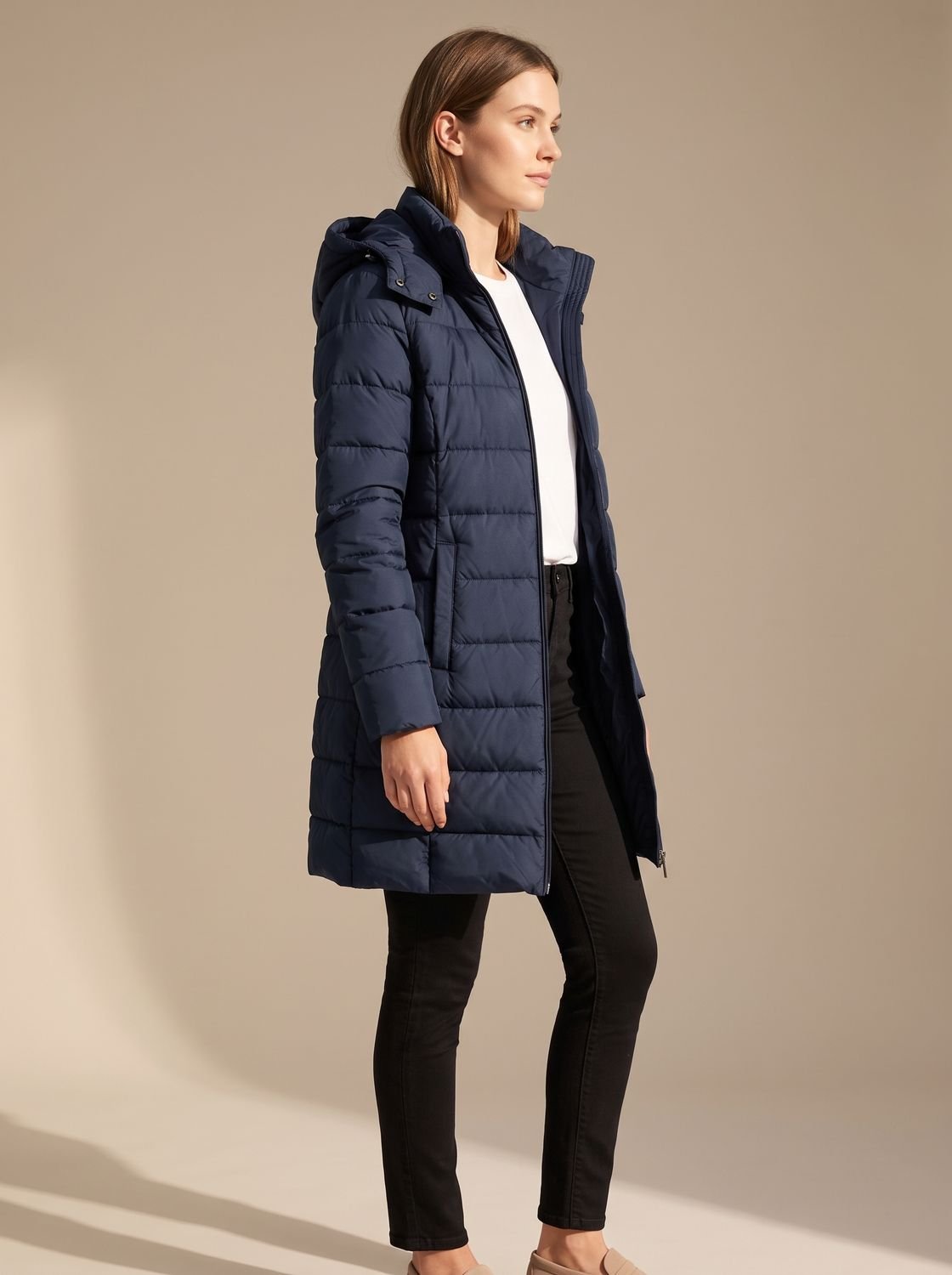 Padded Jacket Women's with Hood and Fitted Silhouette | S&W - 1 - Stylewhipped