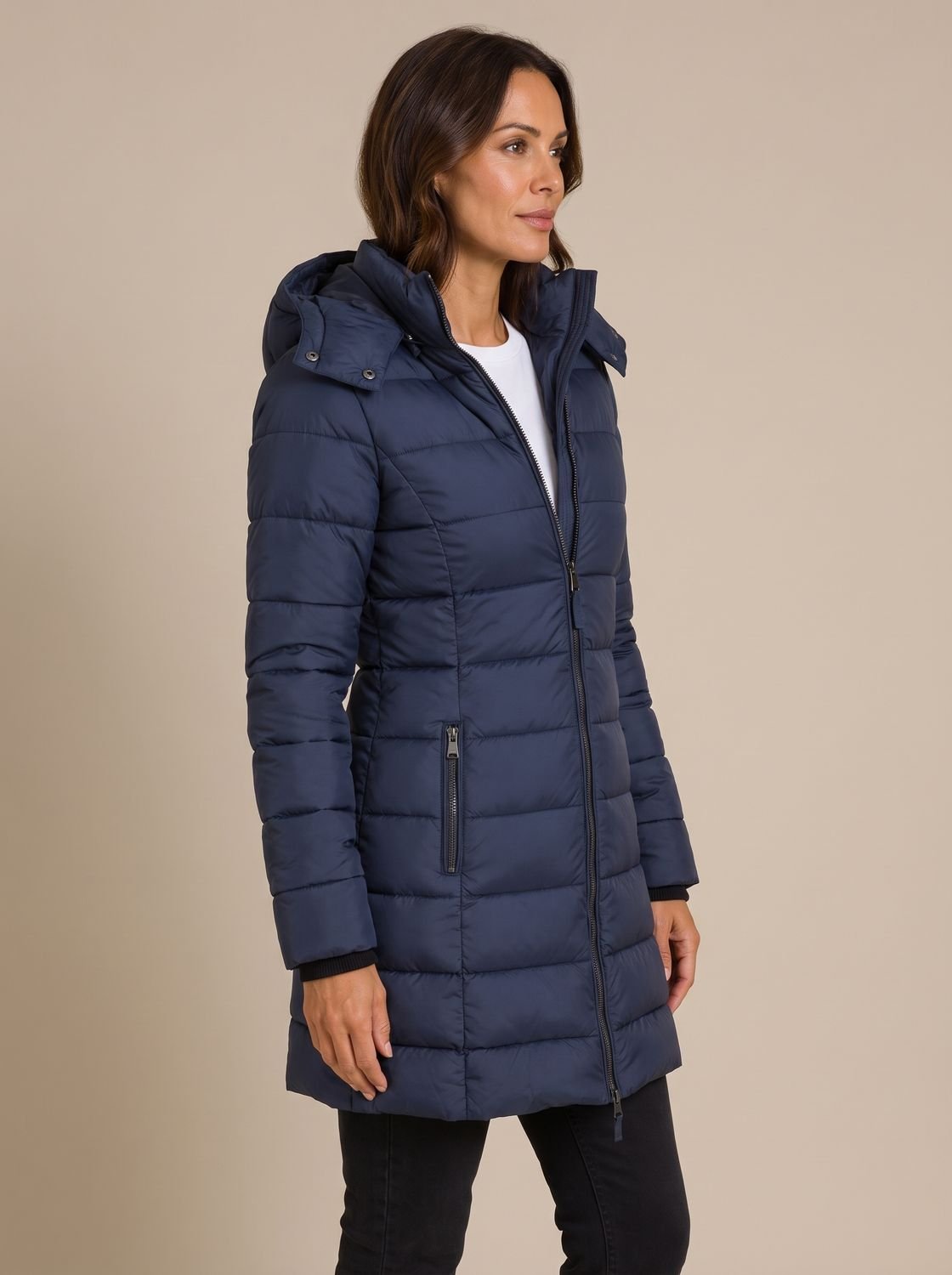 Padded Jacket Women's with Hood and Fitted Silhouette | S&W - 2 - Stylewhipped