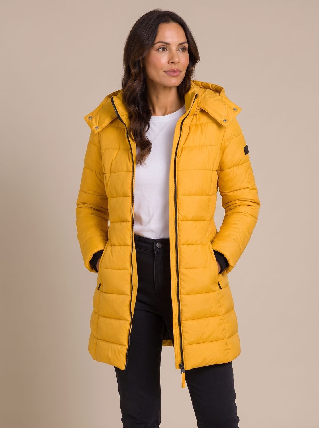 Padded Jacket Women's with Hood and Fitted Silhouette | S&W - 4 - Stylewhipped