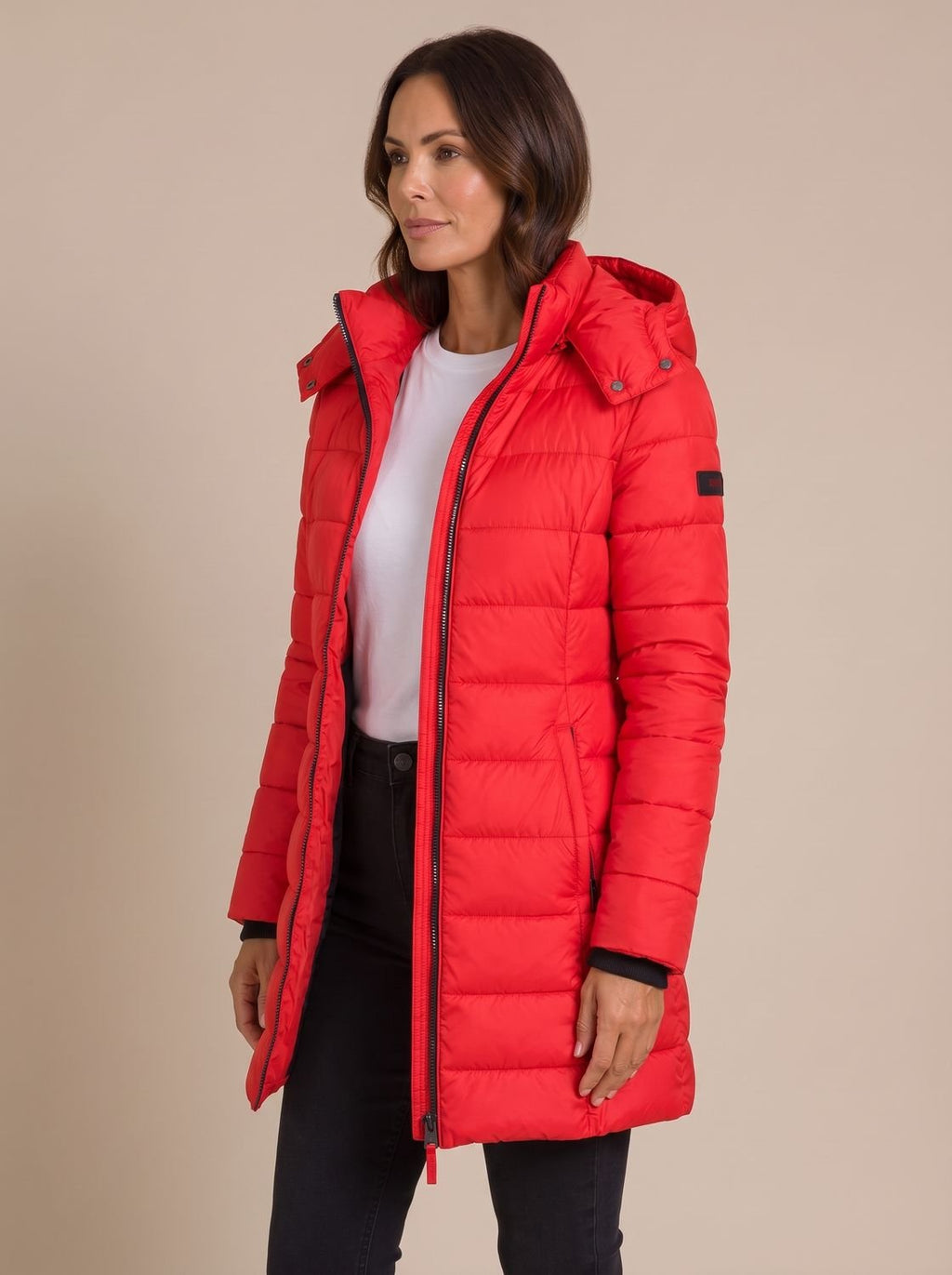 Padded Jacket Women's with Hood and Fitted Silhouette | S&W - 7 - Stylewhipped