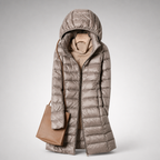 Women's Longline Hooded Padded Jacket with Flattering Fit - 4 - Stylewhipped